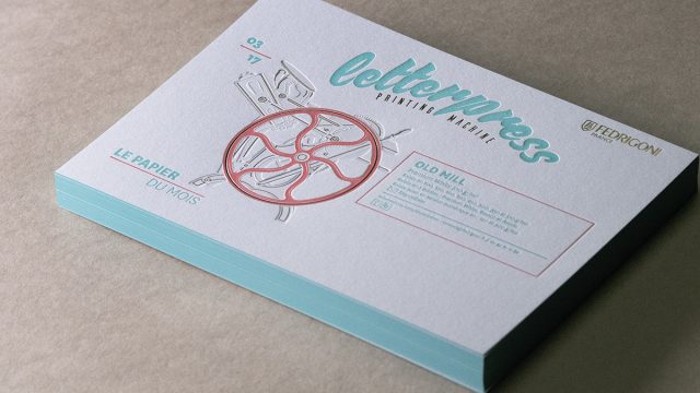 Carton en letterpress