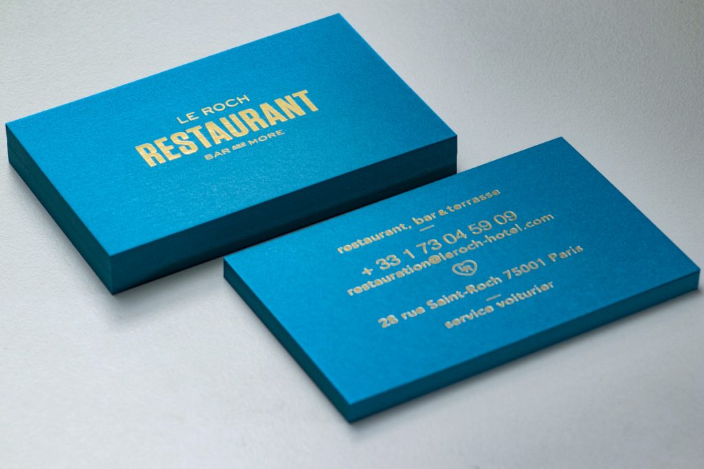  Carte  de  visite  l gante pour un restaurant Spind