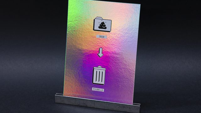Carte de vœux papier holographique